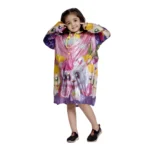10K SUPREME Printed PVC ( Zip & Pleat ) Kids Raincoat - Pink