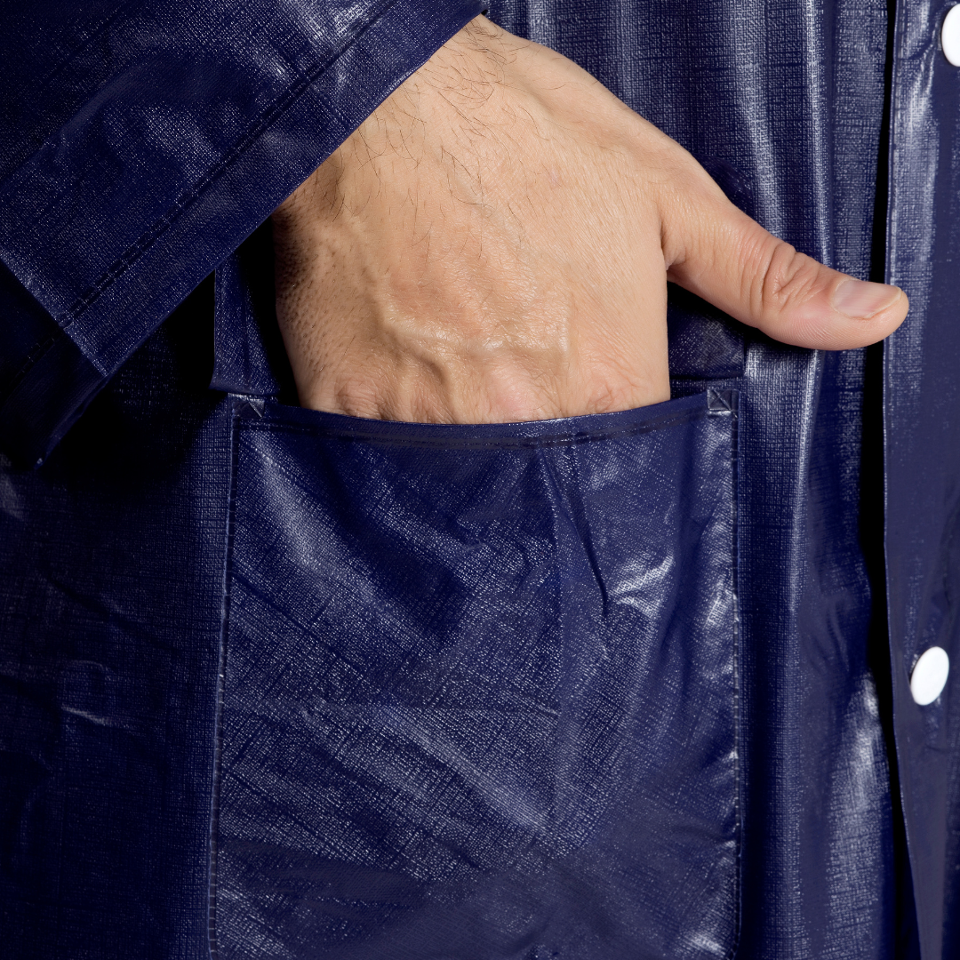 21M ECONOMY Plain PVC Mens Raincoat - Image 17