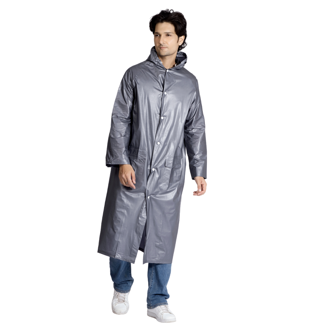 21M ECONOMY Plain PVC Mens Raincoat - Image 14