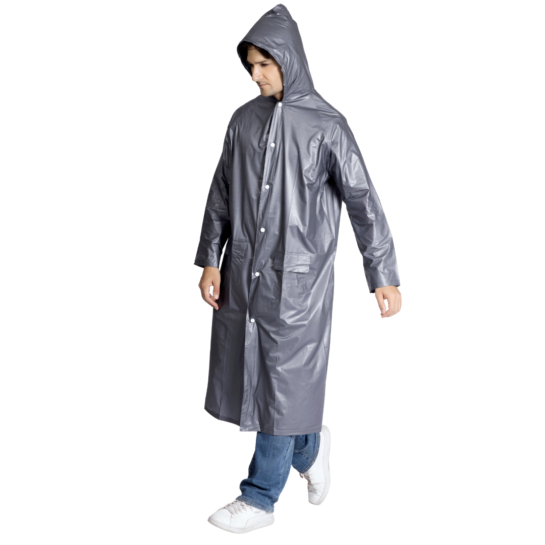 21M ECONOMY Plain PVC Mens Raincoat - Image 11