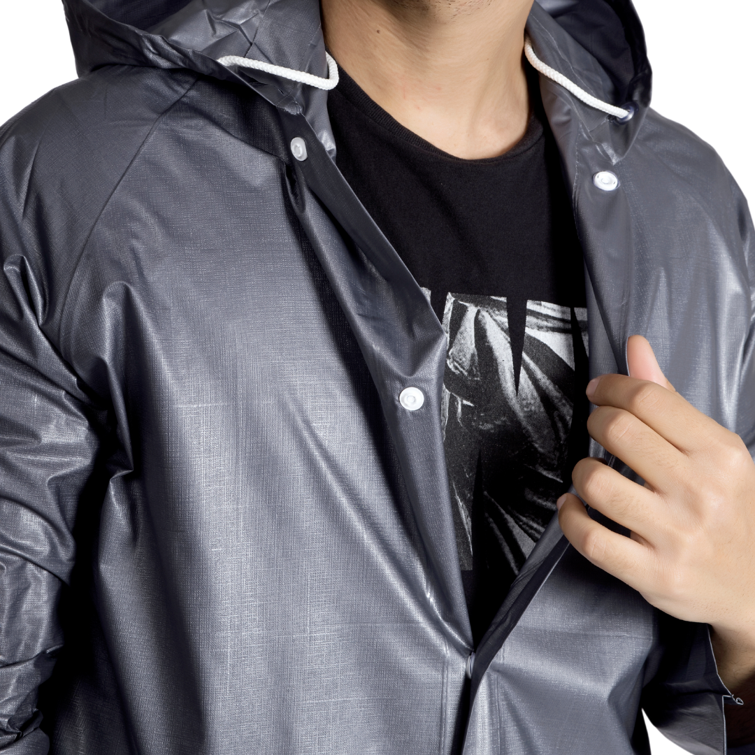 21M ECONOMY Plain PVC Mens Raincoat - Image 10