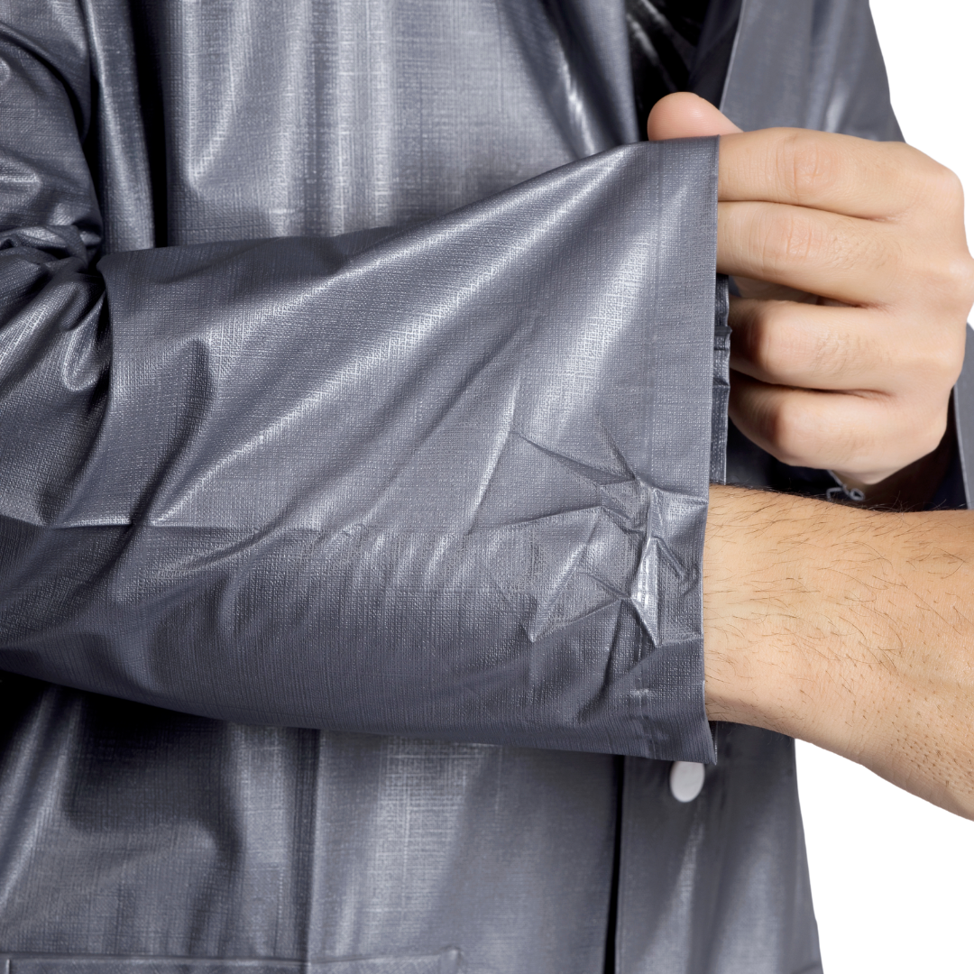 21M ECONOMY Plain PVC Mens Raincoat - Image 9