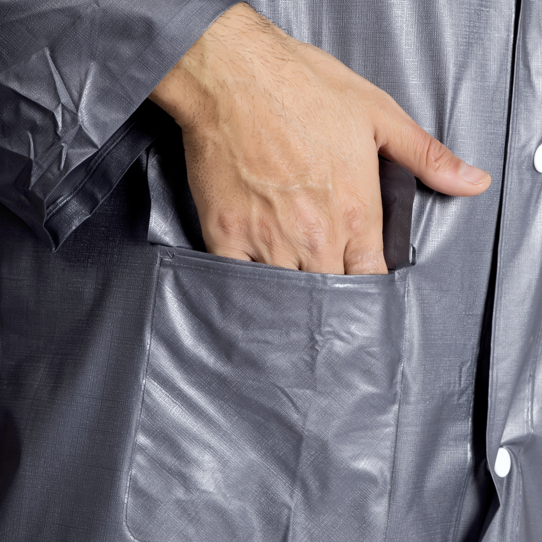 21M ECONOMY Plain PVC Mens Raincoat - Image 8