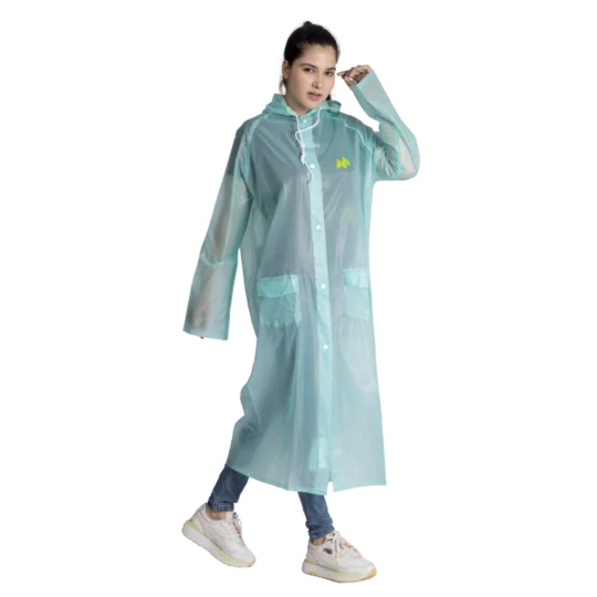 22W ECONOMY Trans PVC Womens Raincoat