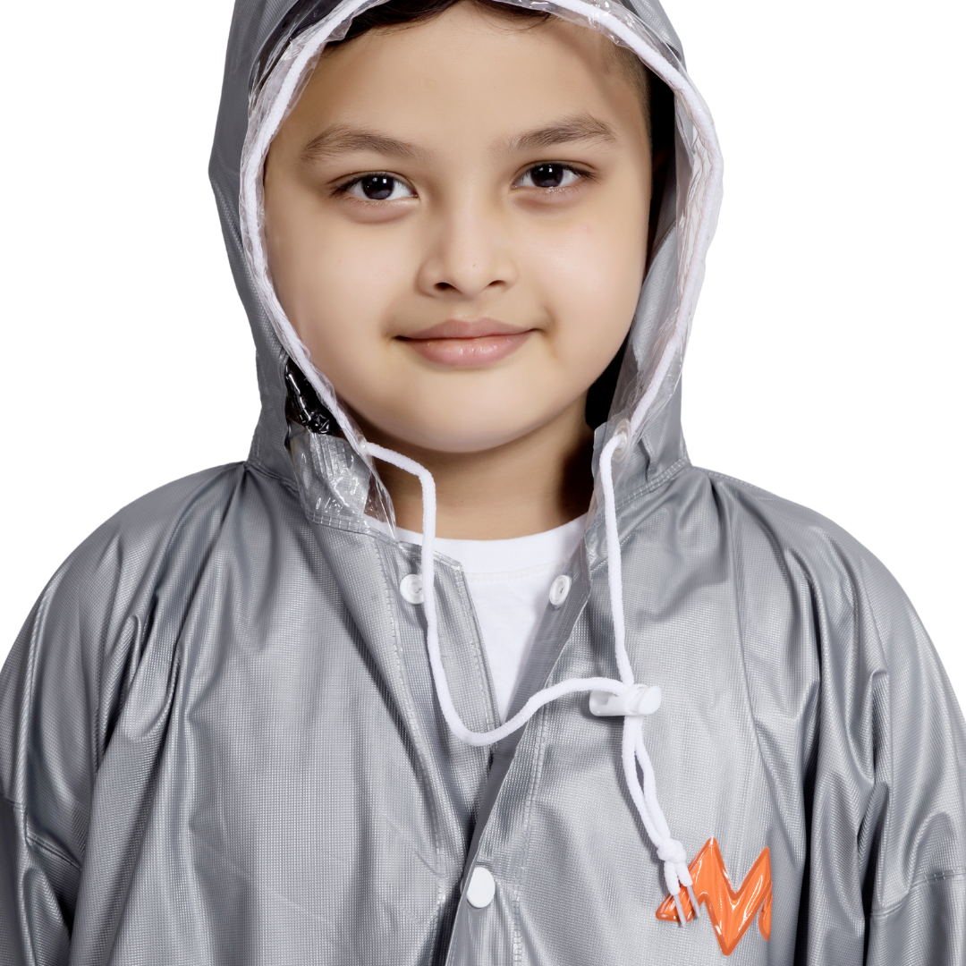 2K CRYSTAL Plain PVC ( Pleat ) Kids Raincoat - Image 21