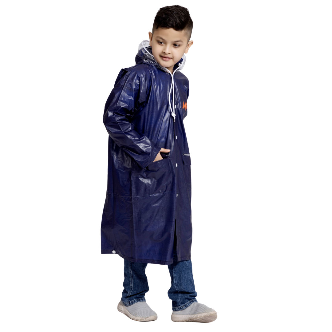 2K CRYSTAL Plain PVC ( Pleat ) Kids Raincoat - Image 16