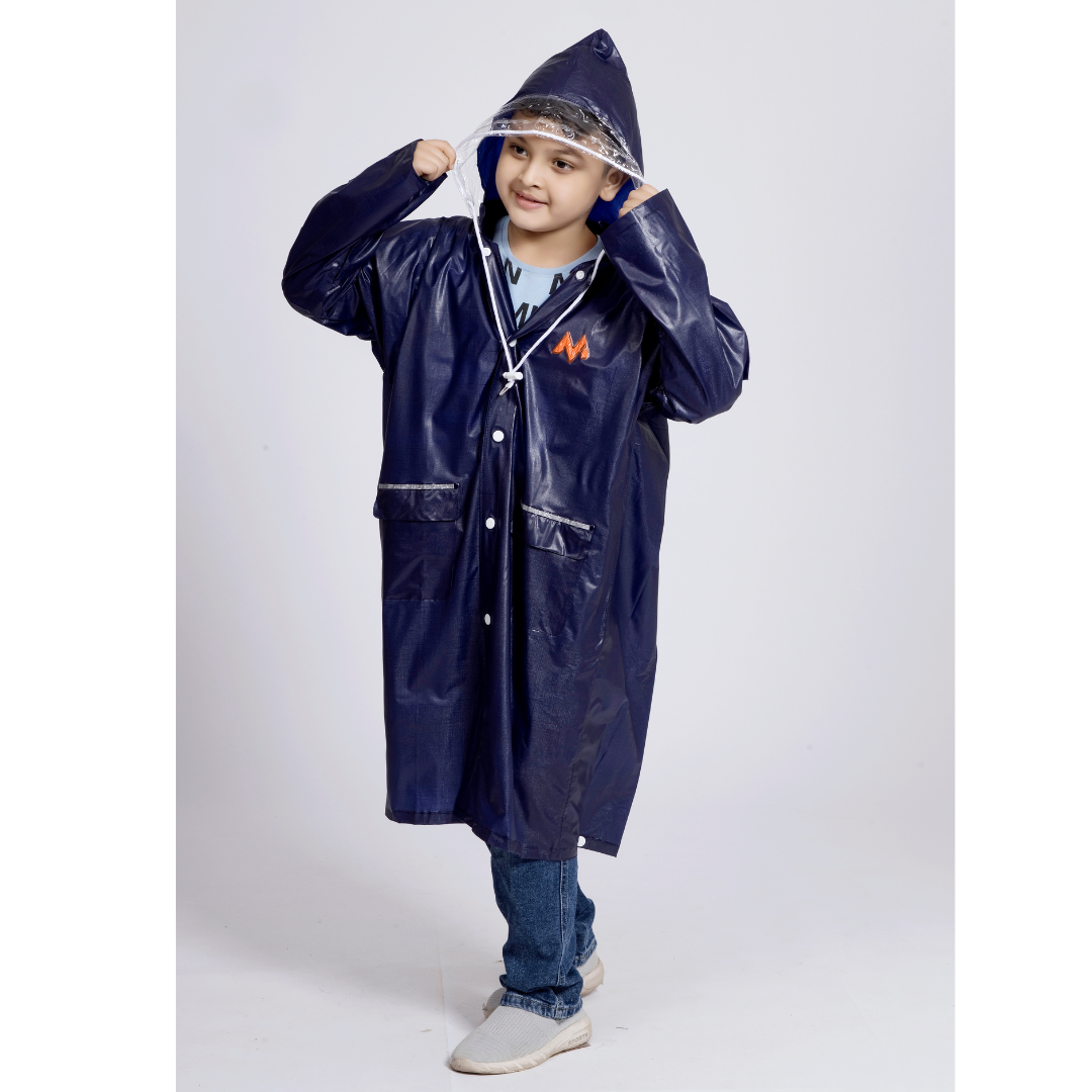 2K CRYSTAL Plain PVC ( Pleat ) Kids Raincoat - Image 15