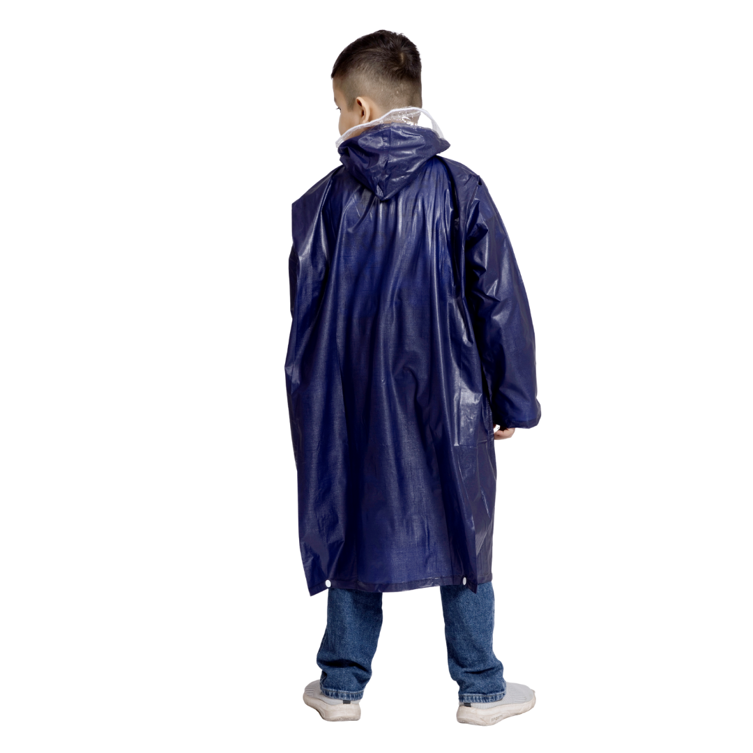 2K CRYSTAL Plain PVC ( Pleat ) Kids Raincoat - Image 14
