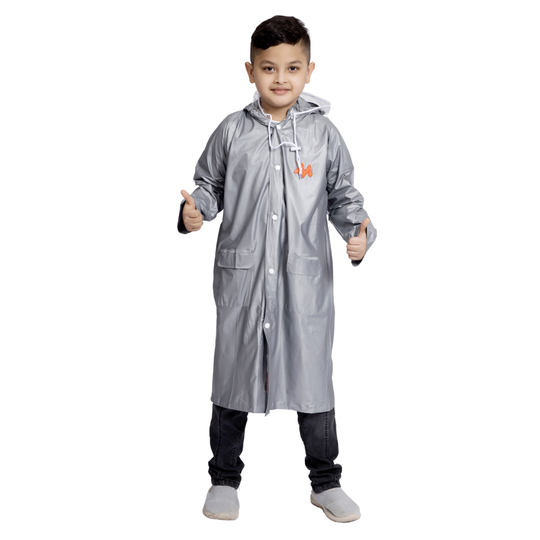 2K CRYSTAL Plain PVC ( Pleat ) Kids Raincoat - Image 13