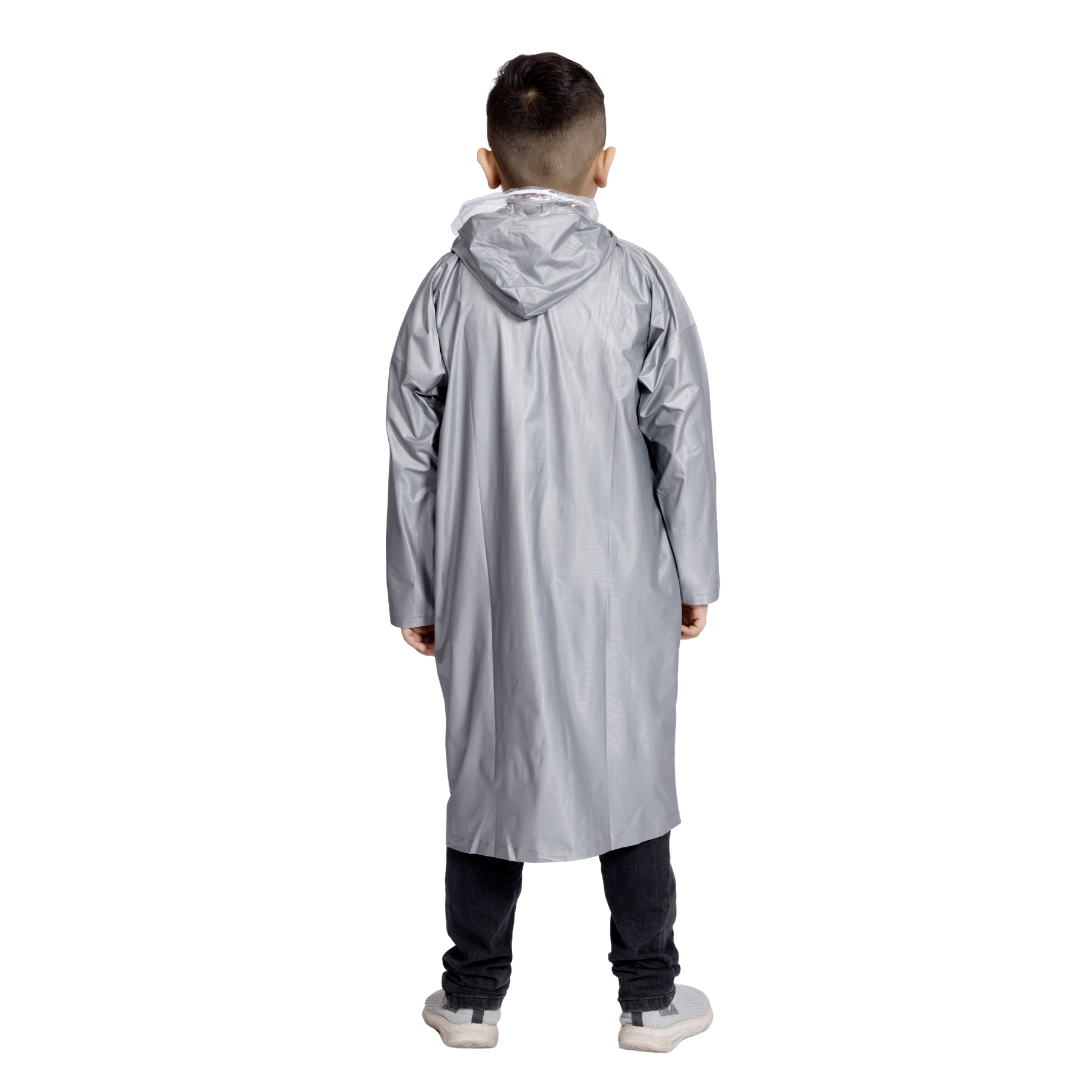 2K CRYSTAL Plain PVC ( Pleat ) Kids Raincoat - Image 11