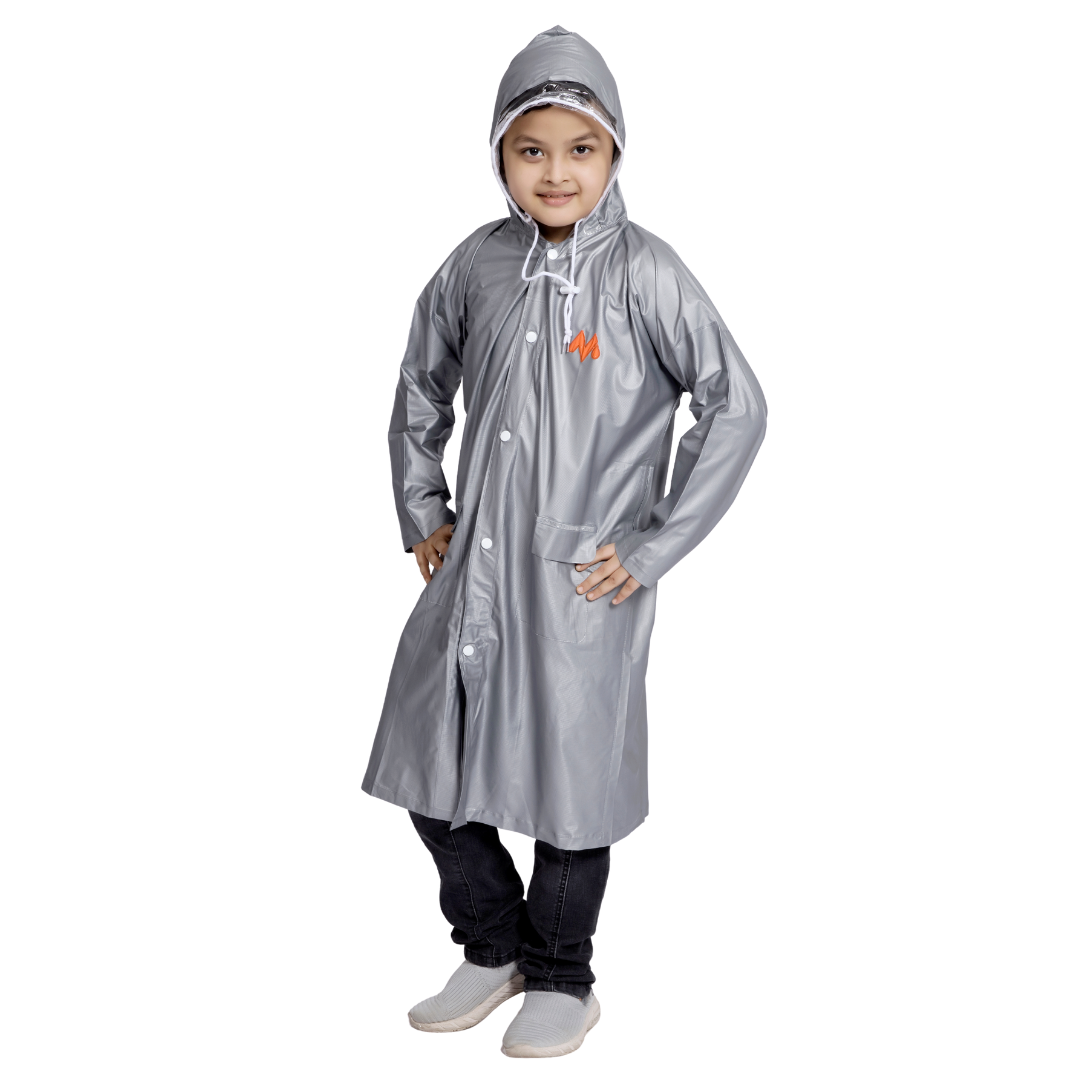 2K CRYSTAL Plain PVC ( Pleat ) Kids Raincoat - Image 10