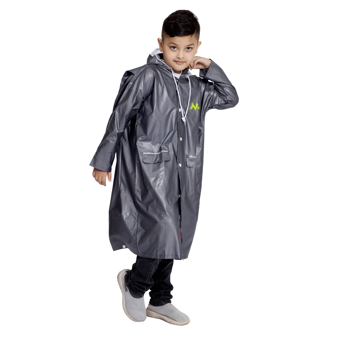 2K CRYSTAL Plain PVC ( Pleat ) Kids Raincoat - Image 9