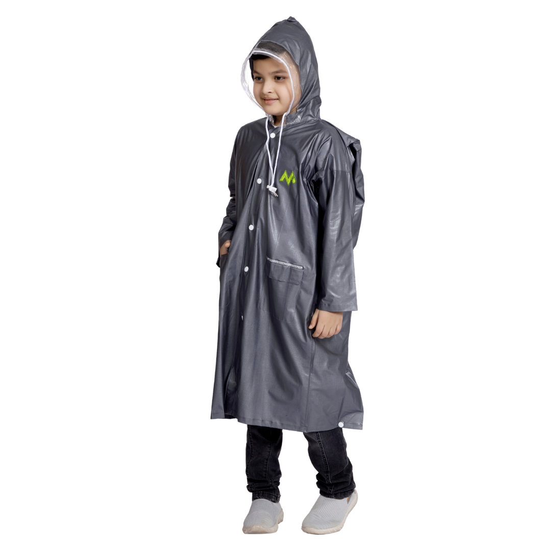 2K CRYSTAL Plain PVC ( Pleat ) Kids Raincoat - Image 6