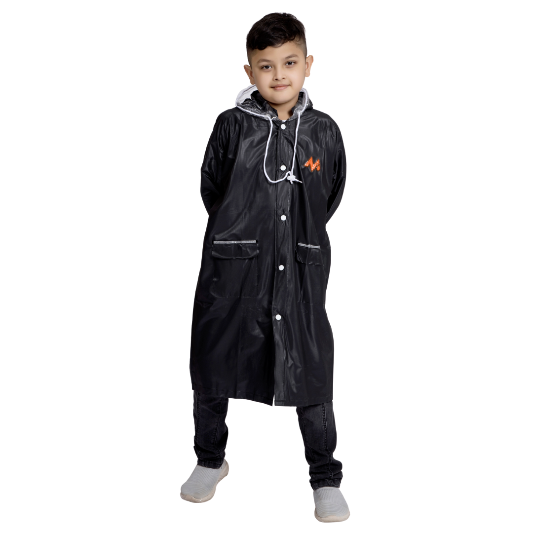 2K CRYSTAL Plain PVC ( Pleat ) Kids Raincoat - Image 5