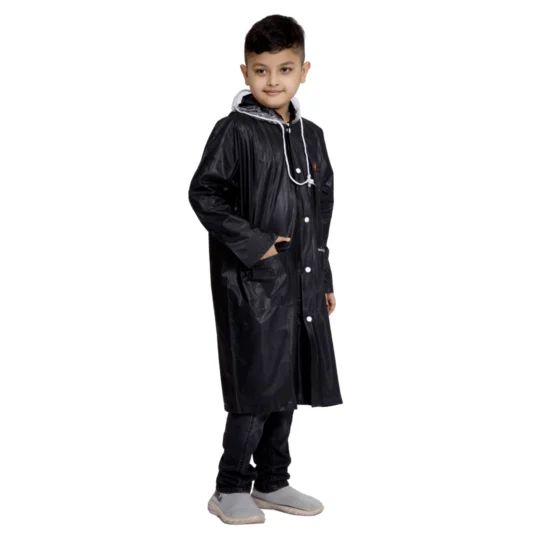 2K CRYSTAL Plain PVC ( Pleat ) Kids Raincoat