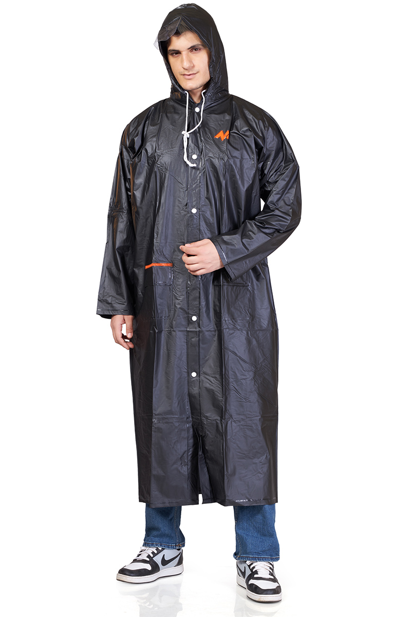 2M CRYSTAL Plain PVC Mens Raincoat - Image 5