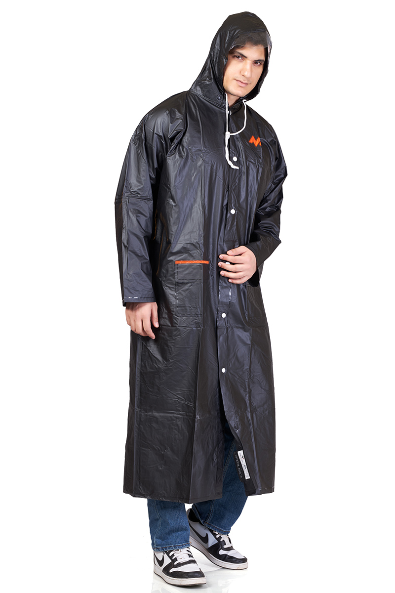 2M CRYSTAL Plain PVC Mens Raincoat - Image 2