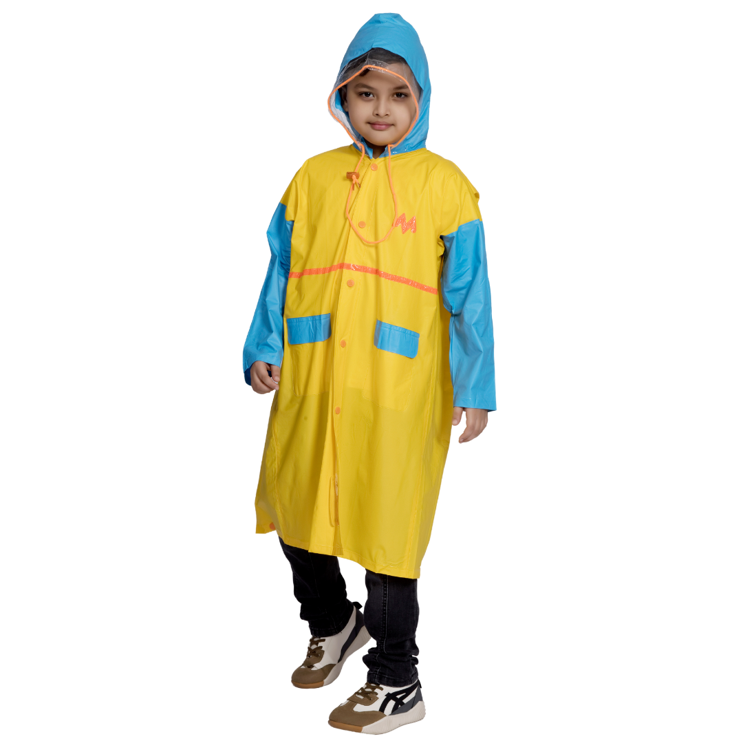 3K GALAXY Plain PVC ( Pleat ) Kids Raincoat - Image 48
