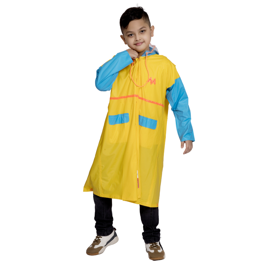 3K GALAXY Plain PVC ( Pleat ) Kids Raincoat - Image 45