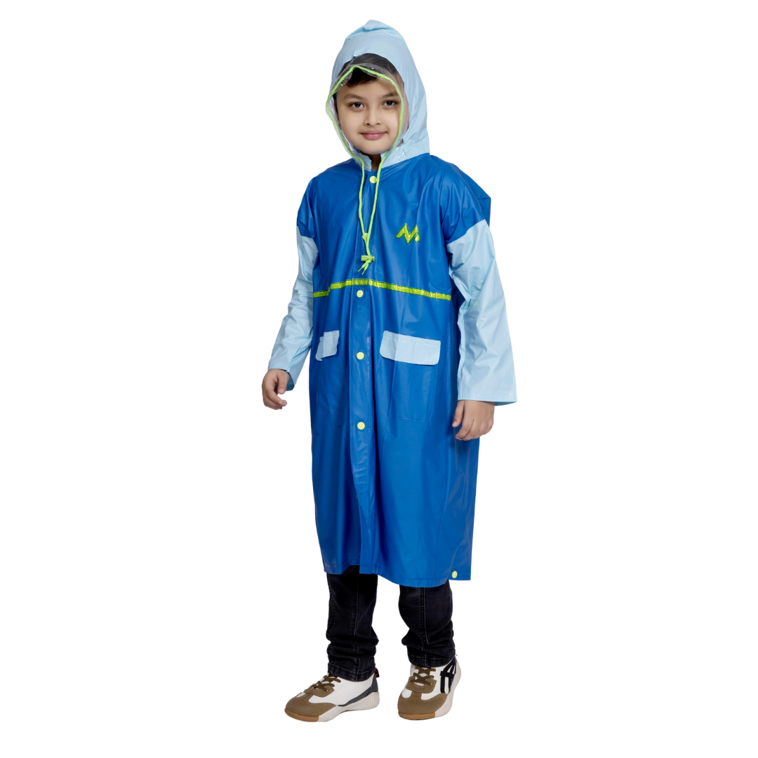 3K GALAXY Plain PVC ( Pleat ) Kids Raincoat - Image 41