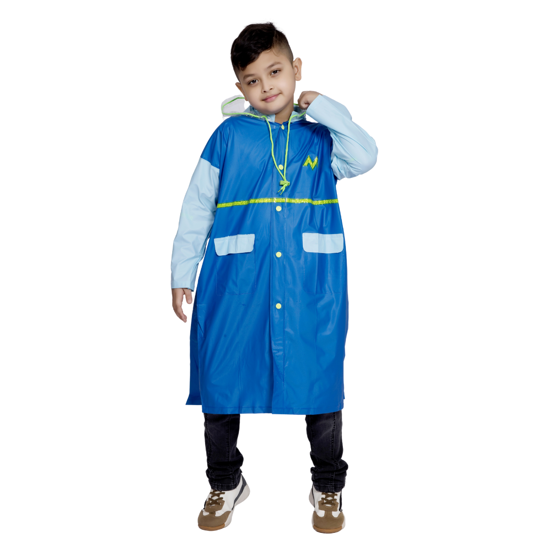 3K GALAXY Plain PVC ( Pleat ) Kids Raincoat - Image 38