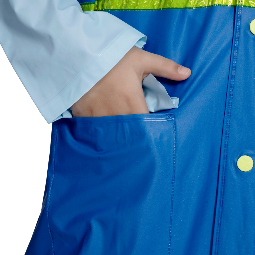 3K GALAXY Plain PVC ( Pleat ) Kids Raincoat - Image 36
