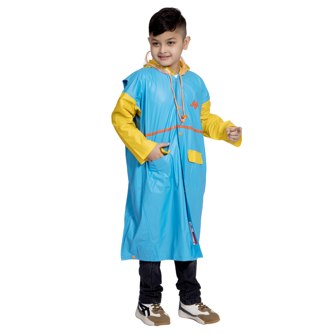 3K GALAXY Plain PVC ( Pleat ) Kids Raincoat - Image 32