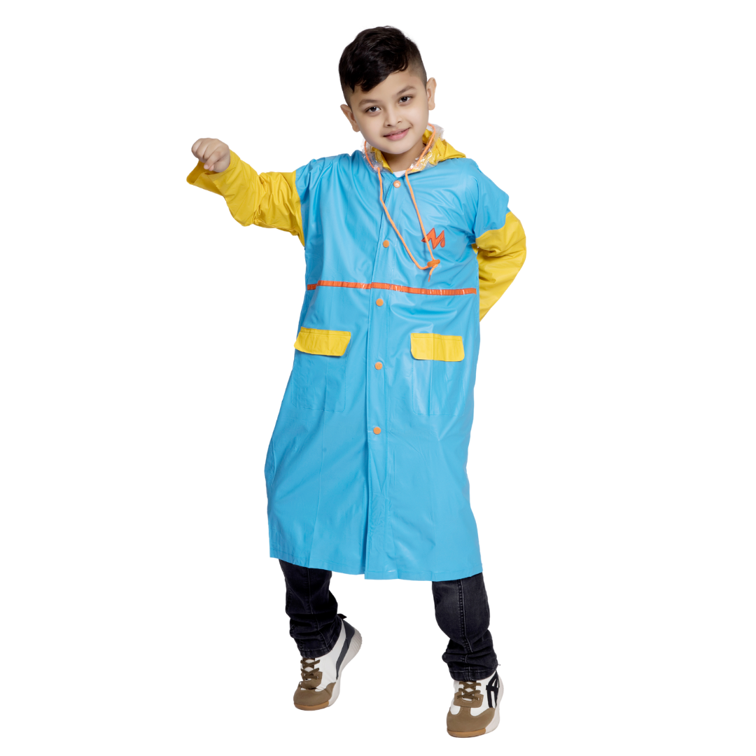 3K GALAXY Plain PVC ( Pleat ) Kids Raincoat - Image 31