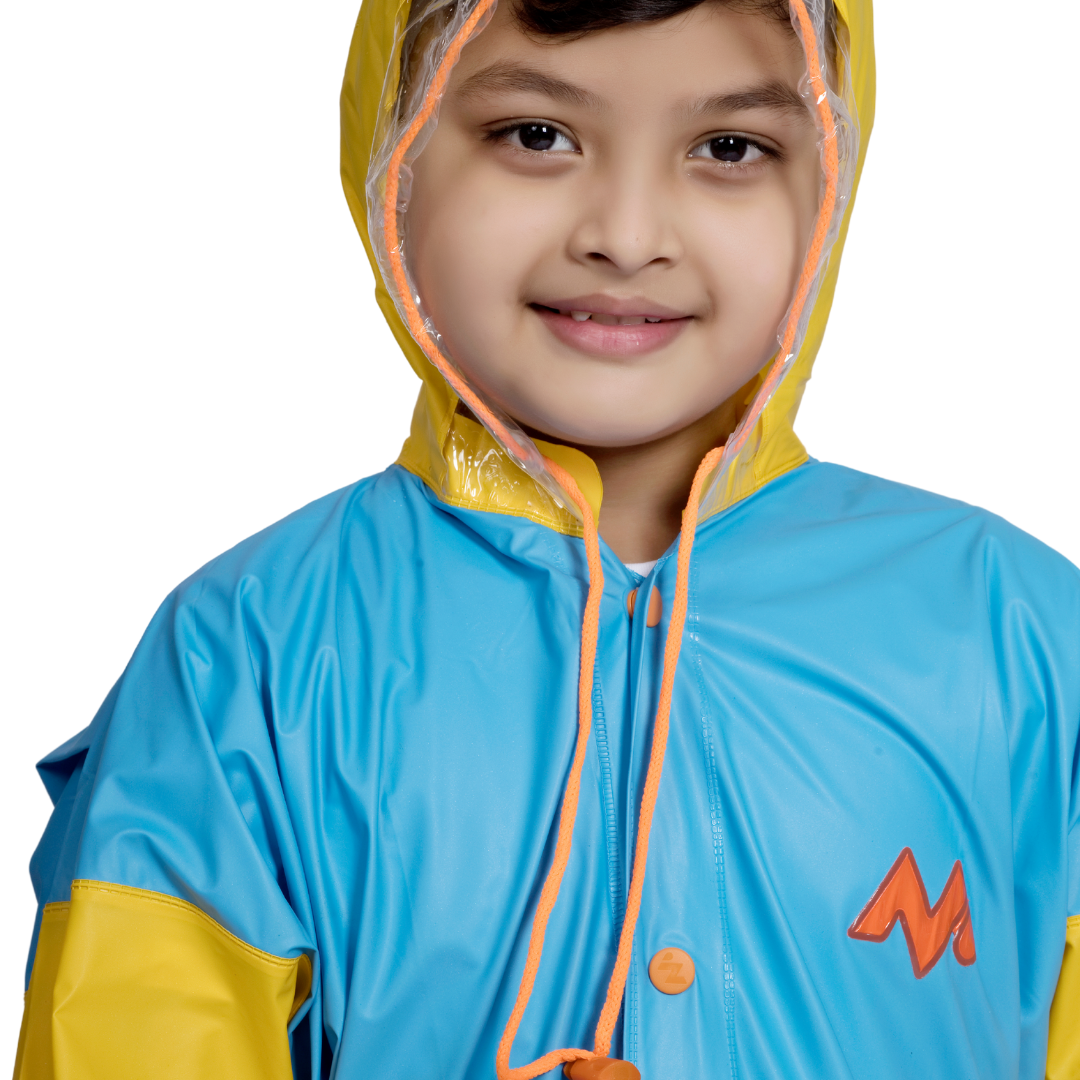 3K GALAXY Plain PVC ( Pleat ) Kids Raincoat - Image 30