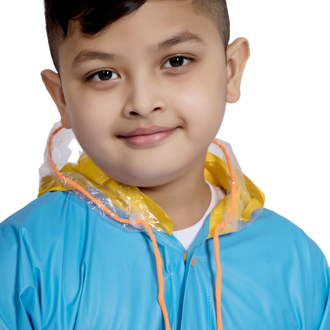 3K GALAXY Plain PVC ( Pleat ) Kids Raincoat - Image 29
