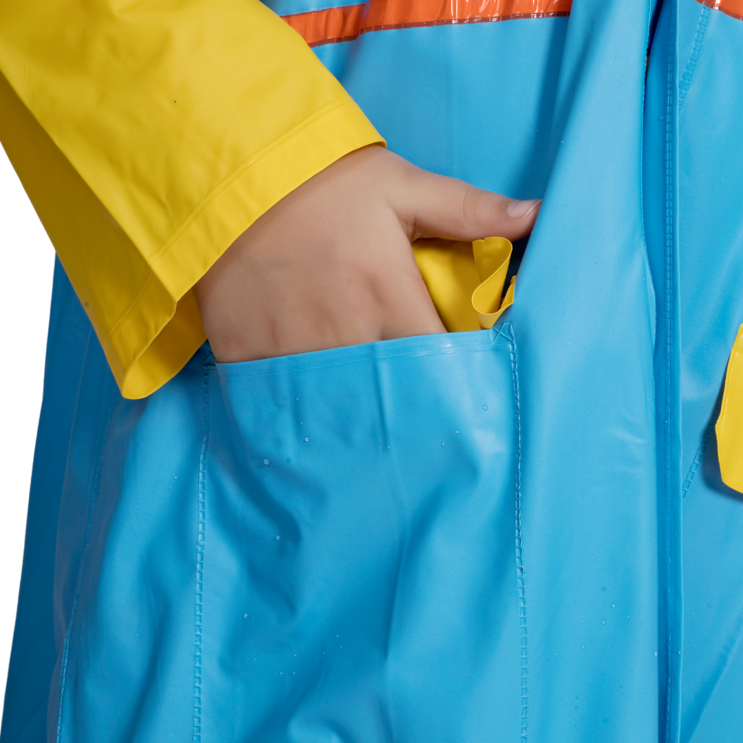 3K GALAXY Plain PVC ( Pleat ) Kids Raincoat - Image 28