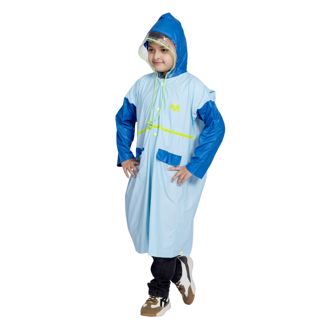 3K GALAXY Plain PVC ( Pleat ) Kids Raincoat - Image 25