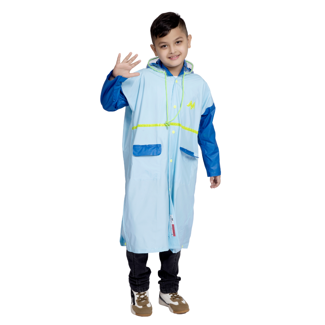 3K GALAXY Plain PVC ( Pleat ) Kids Raincoat - Image 23