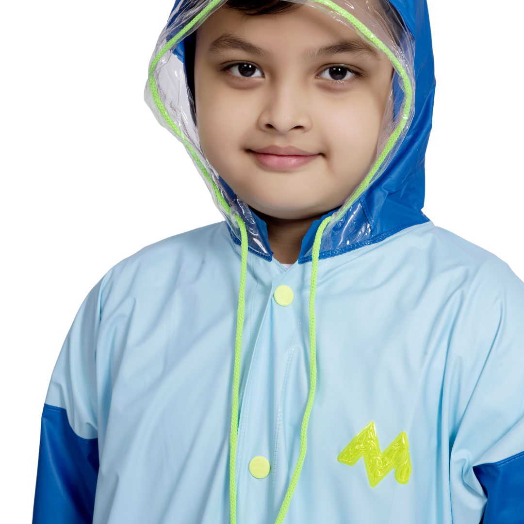 3K GALAXY Plain PVC ( Pleat ) Kids Raincoat - Image 22