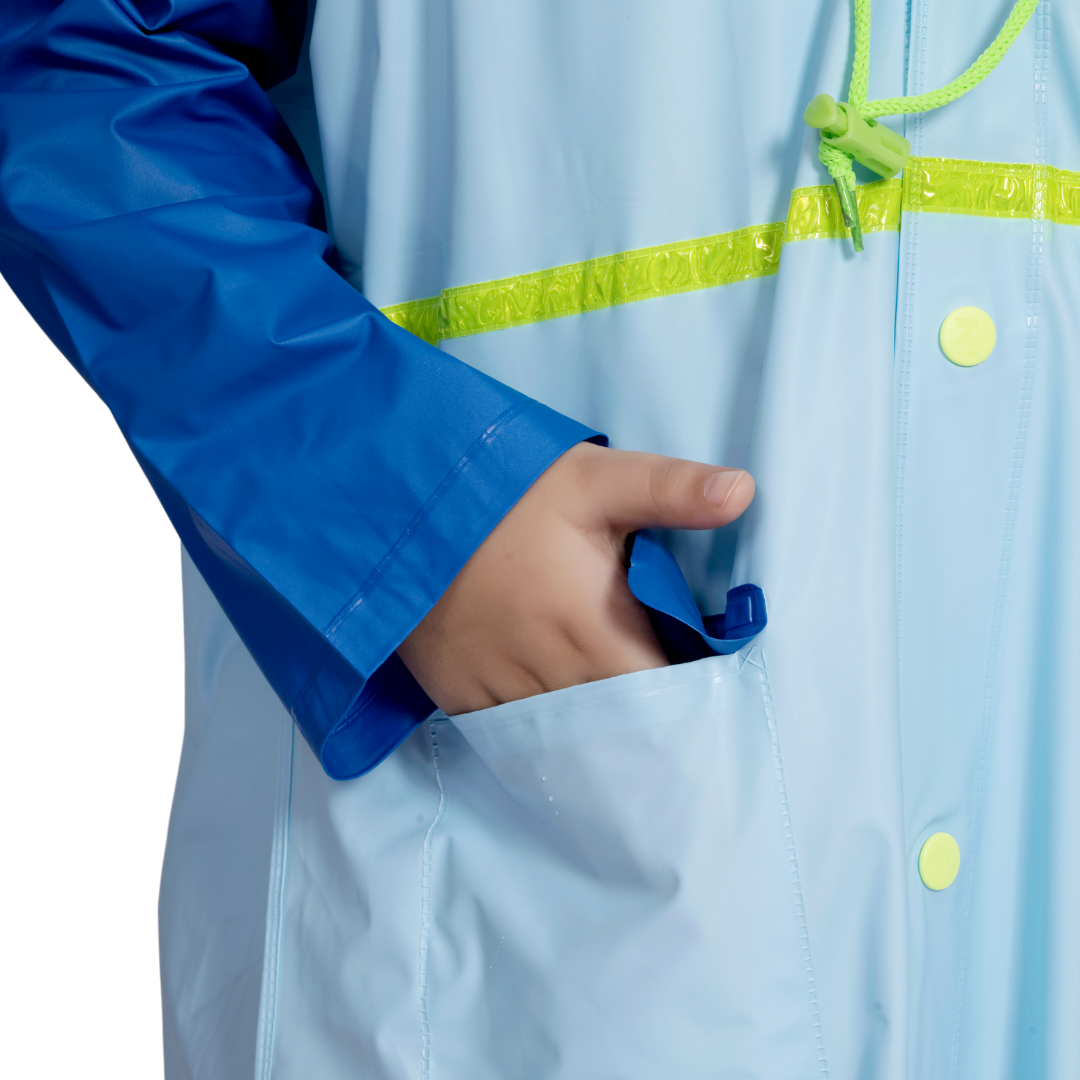 3K GALAXY Plain PVC ( Pleat ) Kids Raincoat - Image 21