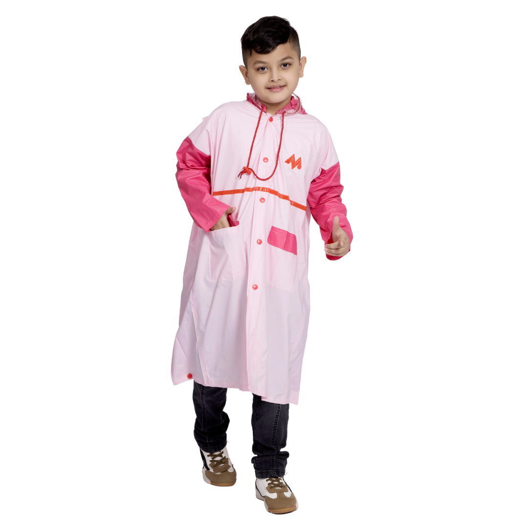 3K GALAXY Plain PVC ( Pleat ) Kids Raincoat - Image 17