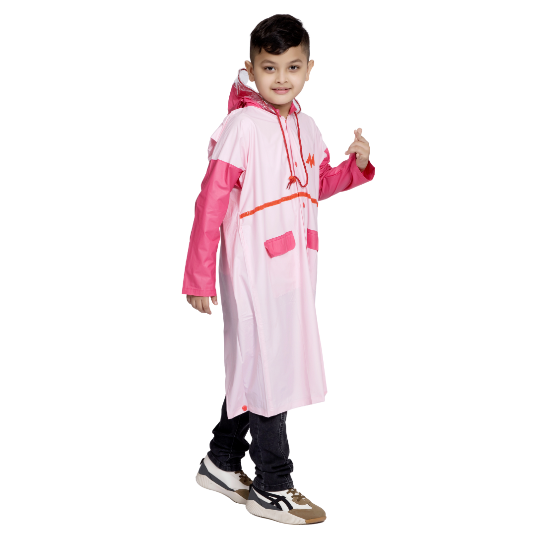 3K GALAXY Plain PVC ( Pleat ) Kids Raincoat
