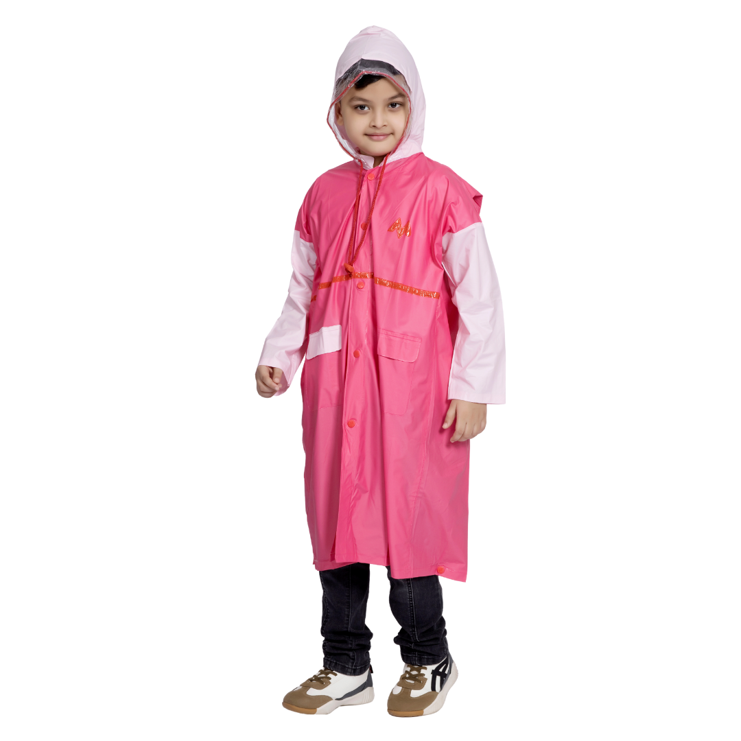 3K GALAXY Plain PVC ( Pleat ) Kids Raincoat - Image 12