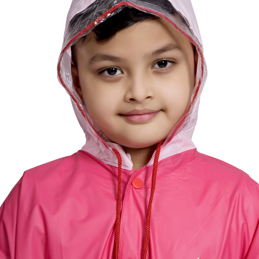 3K GALAXY Plain PVC ( Pleat ) Kids Raincoat - Image 8