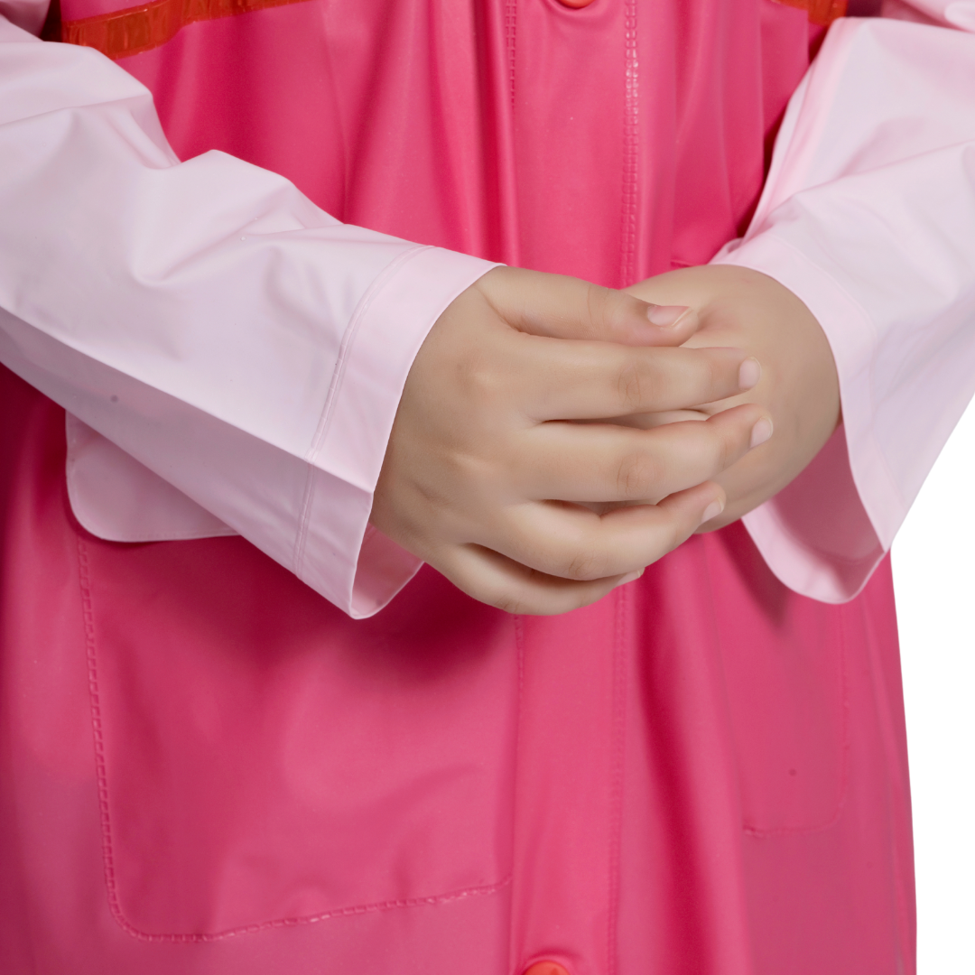 3K GALAXY Plain PVC ( Pleat ) Kids Raincoat - Image 6