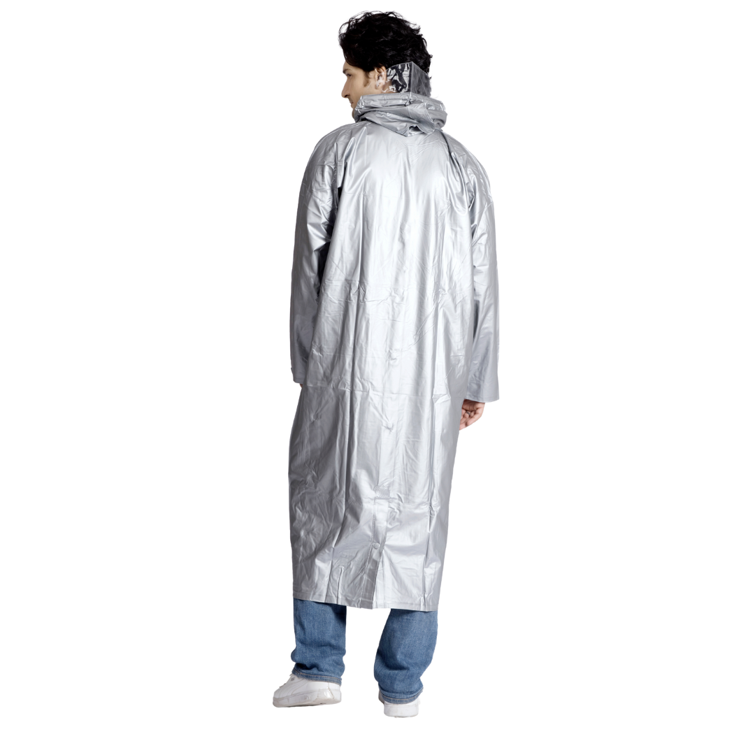 4M SUPREME Plain PVC Mens Raincoat - Image 9