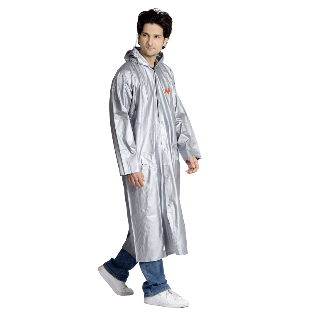 4M SUPREME Plain PVC Mens Raincoat - Image 8