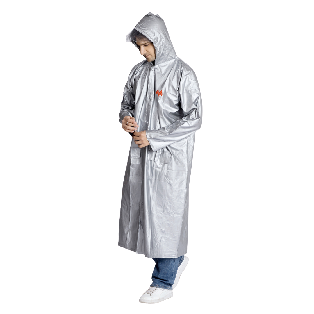 4M SUPREME Plain PVC Mens Raincoat - Image 7