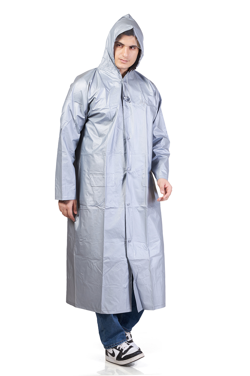 4M SUPREME Plain PVC Mens Raincoat - Image 2