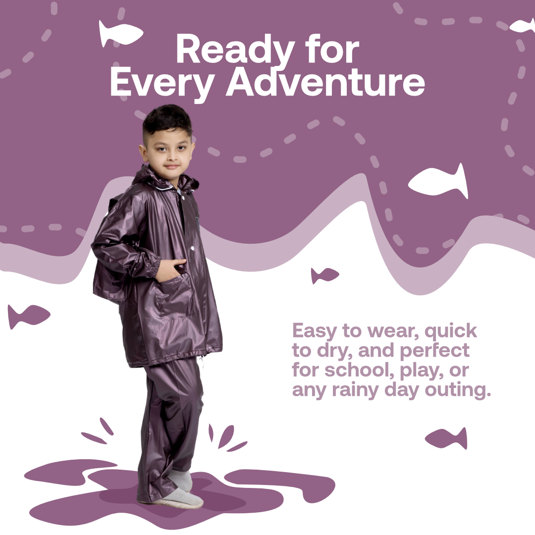 57K SUPREME PVC ( Bag ) Kids Rainsuit - Image 2