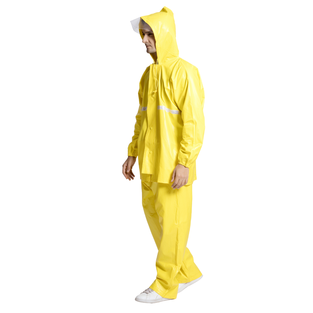 60A PVC POLY Yellow Rainsuit - Image 4