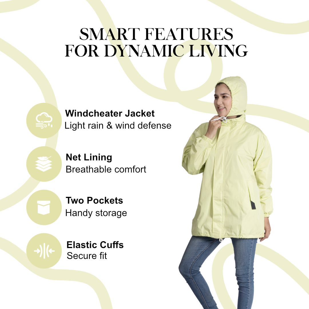 85W Designer Womens Windcheater With Net & Taping - Image 12