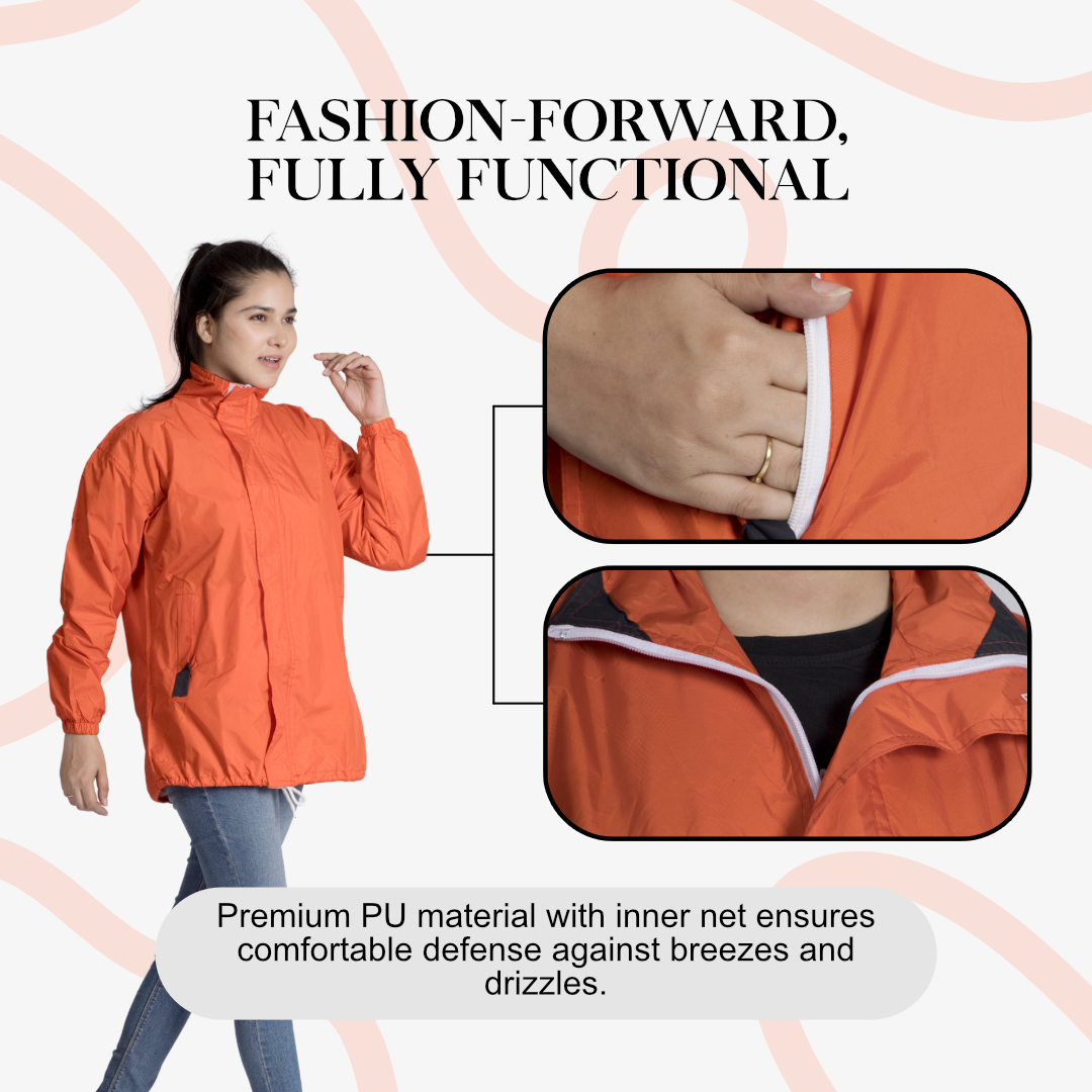 85W Designer Womens Windcheater With Net & Taping - Image 7