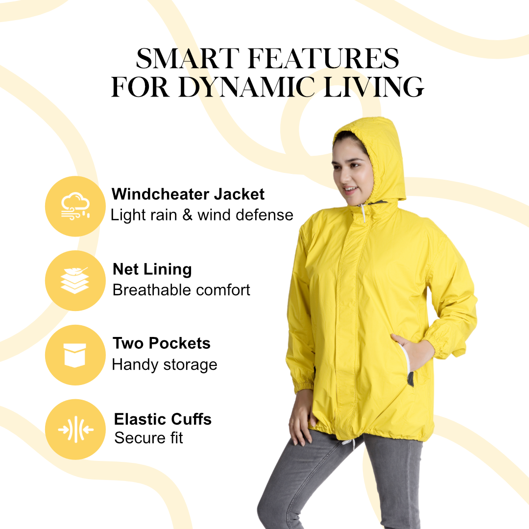 85W Designer Womens Windcheater With Net & Taping - Image 4