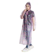 8W GALAXY Printed PVC Womens Raincoat